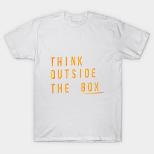 Fasbytes Think Outside The Box Motivation Inspirational T-Shirt